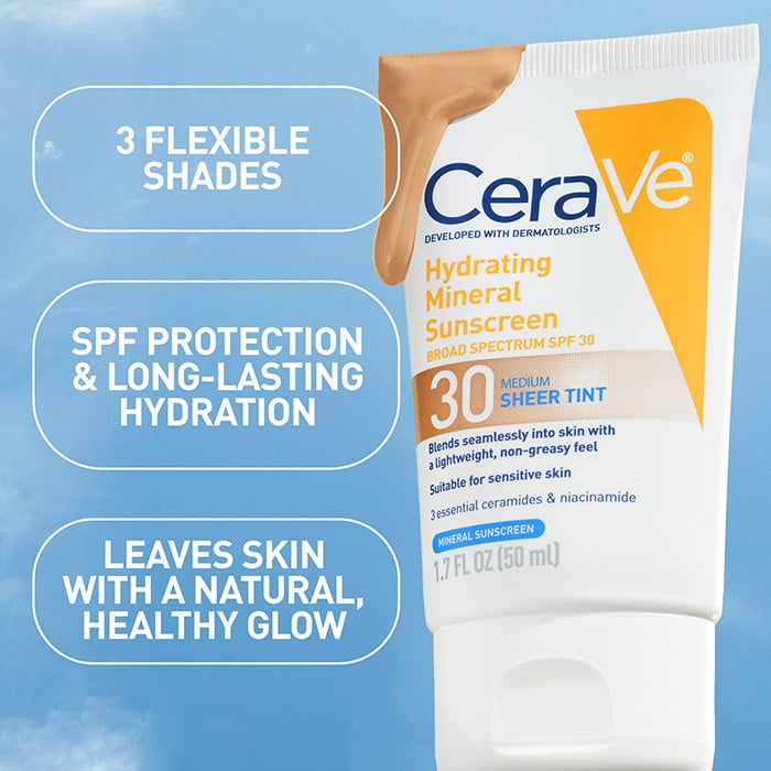 Hydrating Mineral Sunscreen SPF 30 Face Sheer Tint, Shade: Light