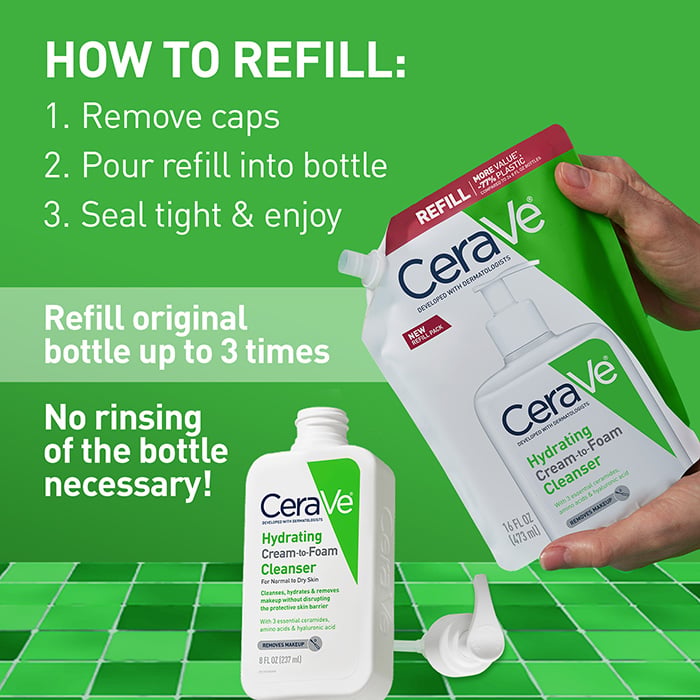 Hydrating Cream-to-Foam Cleanser Refill