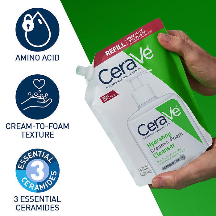 Hydrating Cream-to-Foam Cleanser Refill
